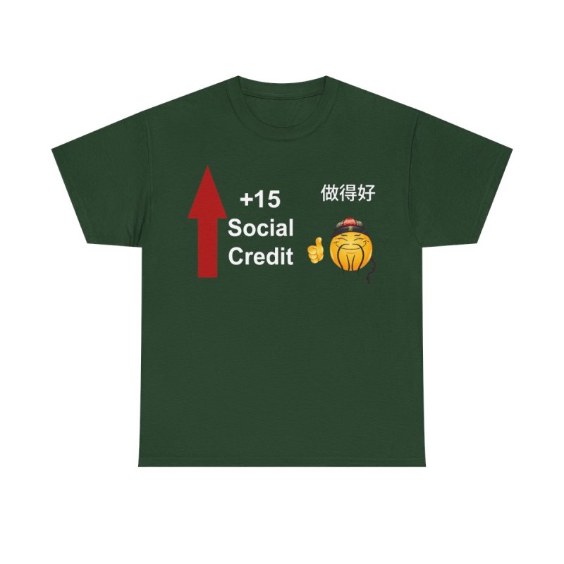 "+15 Social Credit" Viral Internet Satire Tee