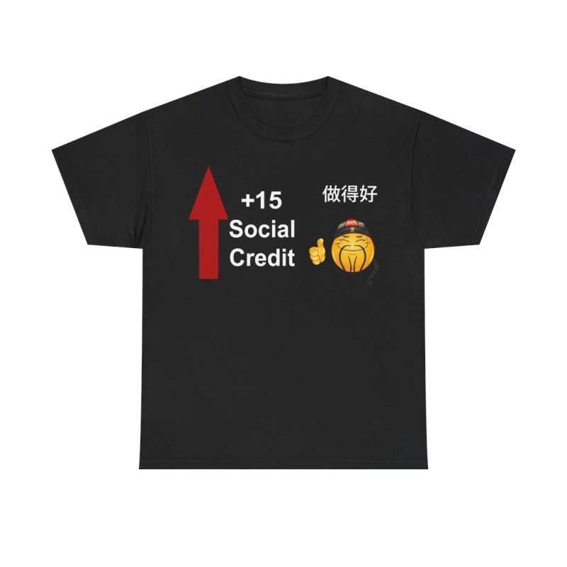 "+15 Social Credit" Viral Internet Satire Tee