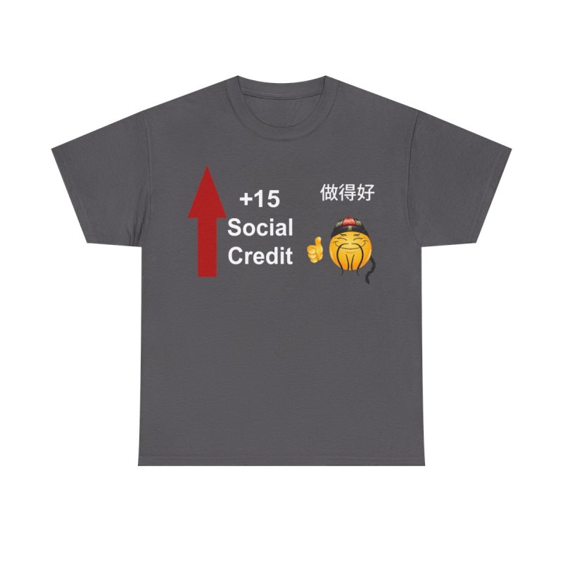"+15 Social Credit" Viral Internet Satire Tee