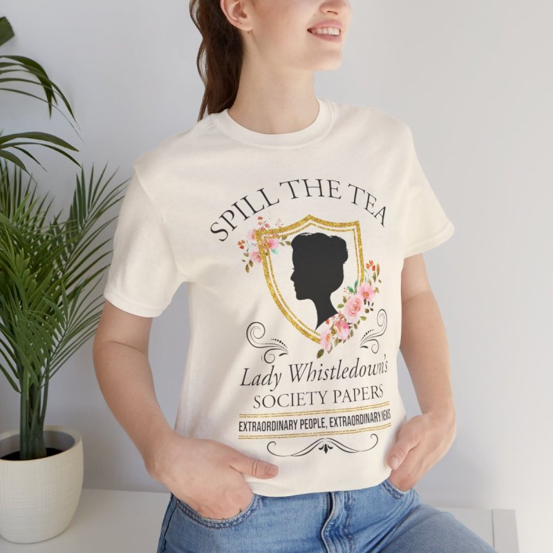 Bridgerton "Spill The Tea" T-Shirt - Lady Whistledown's Floral Papers Tee
