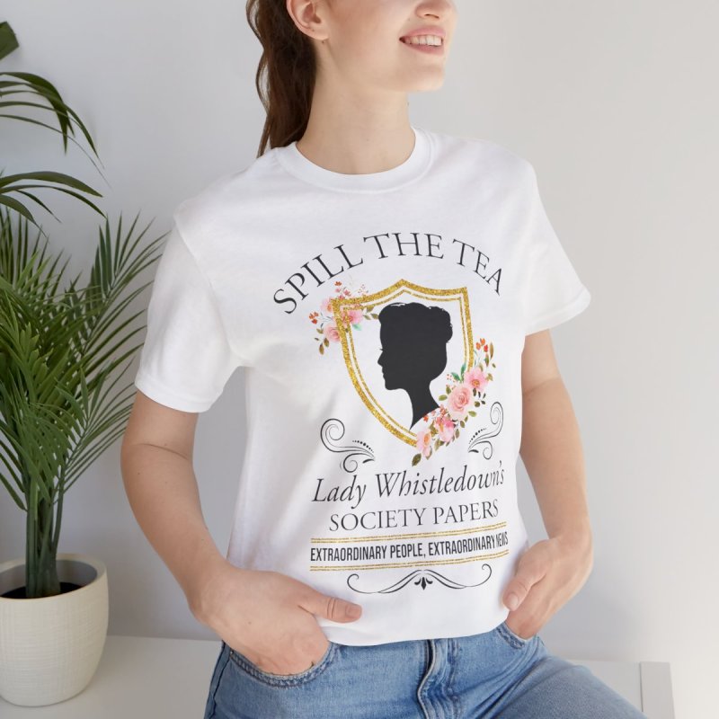 Bridgerton "Spill The Tea" T-Shirt - Lady Whistledown's Floral Papers Tee