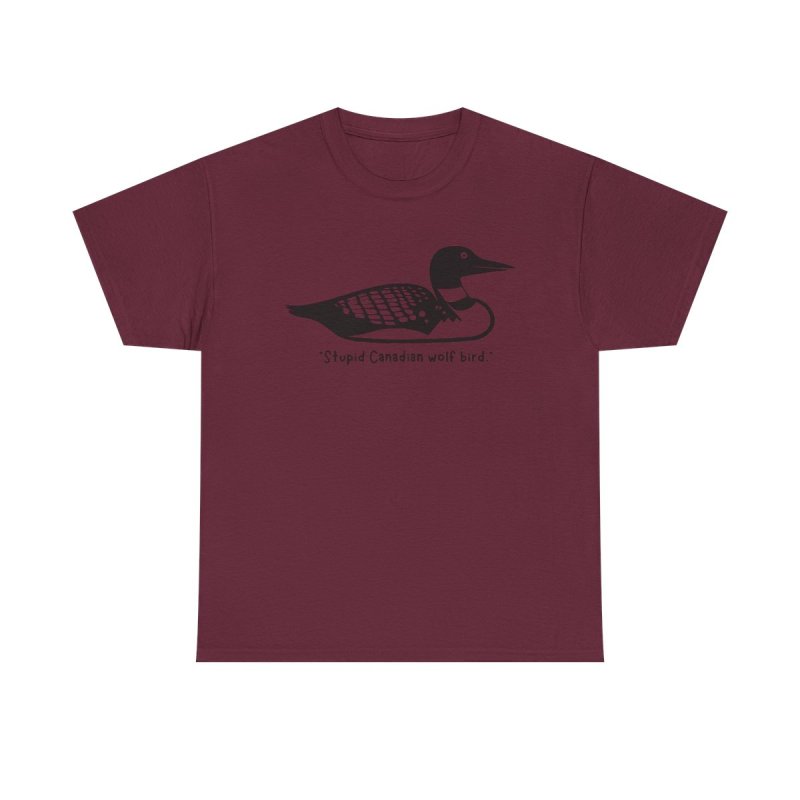 Heated Rivalry Loon T-Shirt | "Stupid Canadian Wolf Bird" Quote Tee | Shane and Ilya Hockey Romance Apparel