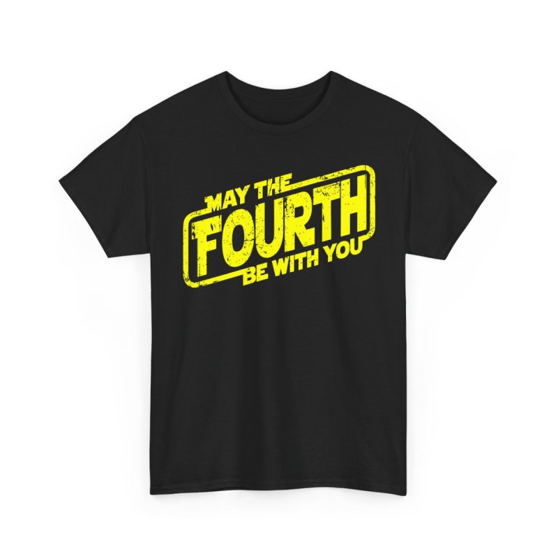 May The Fourth Be With You Astronaut T-Shirt | Astronaut with Lightsaber Galaxy Shirt