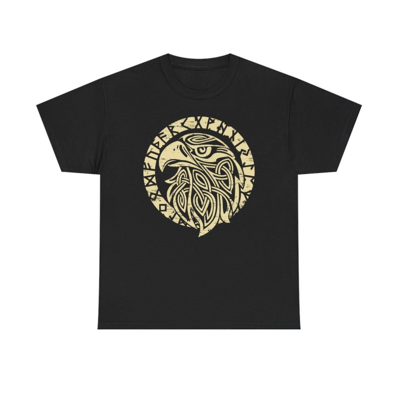 Viking Raven T-Shirt | Norse Mythology Huginn and Muninn Shirt | Celtic Knot Raven Graphic Tee