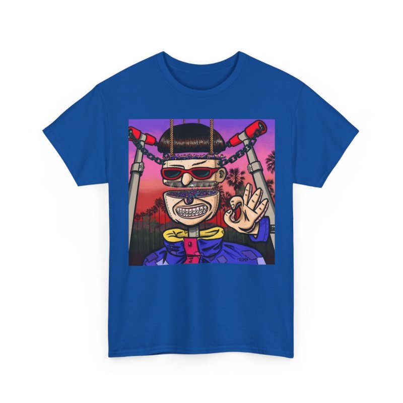 Oliver Tree Retro Pop Heavy Cotton Tee | Surreal Cartoon Pop Art Graphic T-Shirt | Retro Indie Rock Alt Pop Music Fan Merchandise