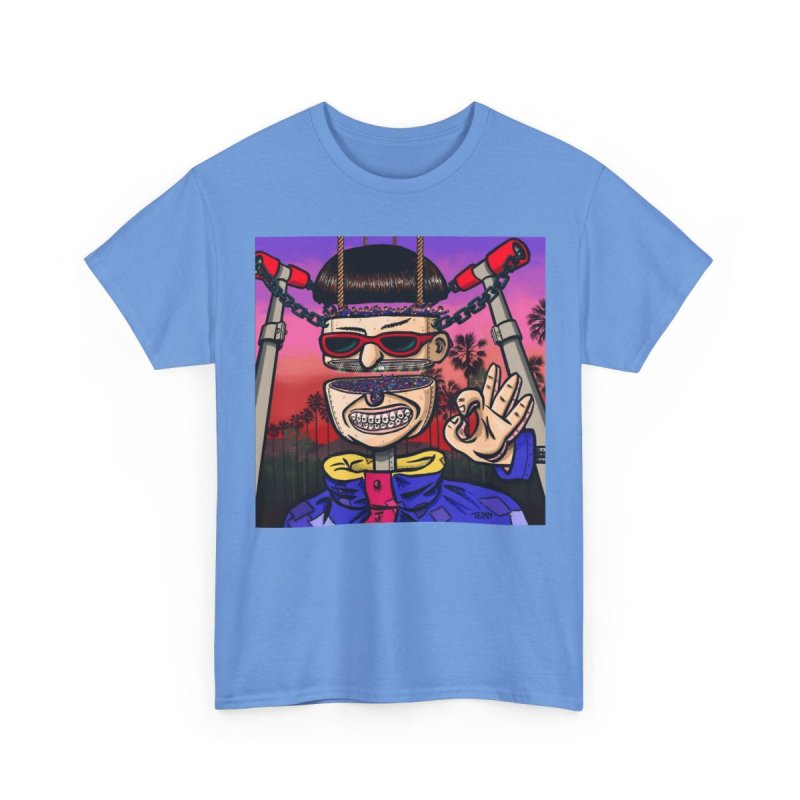 Oliver Tree Retro Pop Heavy Cotton Tee | Surreal Cartoon Pop Art Graphic T-Shirt | Retro Indie Rock Alt Pop Music Fan Merchandise