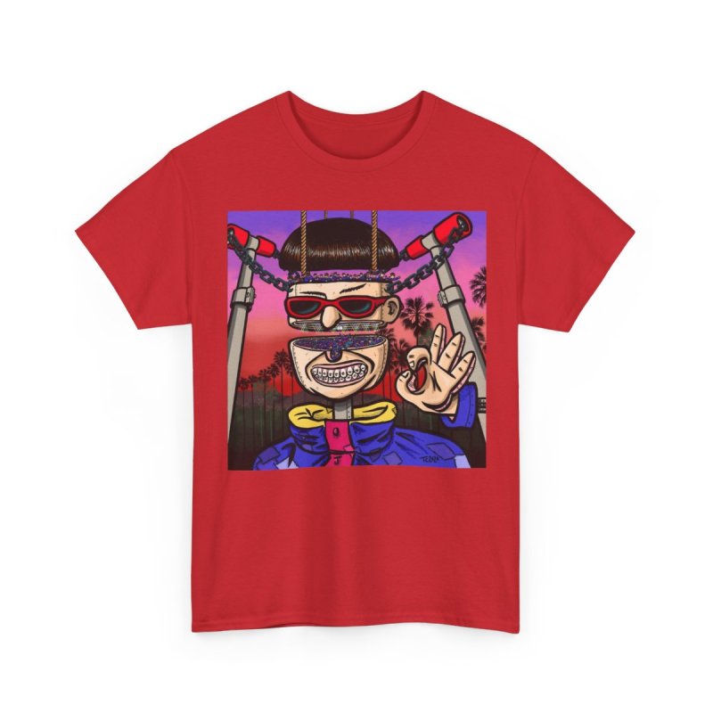 Oliver Tree Retro Pop Heavy Cotton Tee | Surreal Cartoon Pop Art Graphic T-Shirt | Retro Indie Rock Alt Pop Music Fan Merchandise