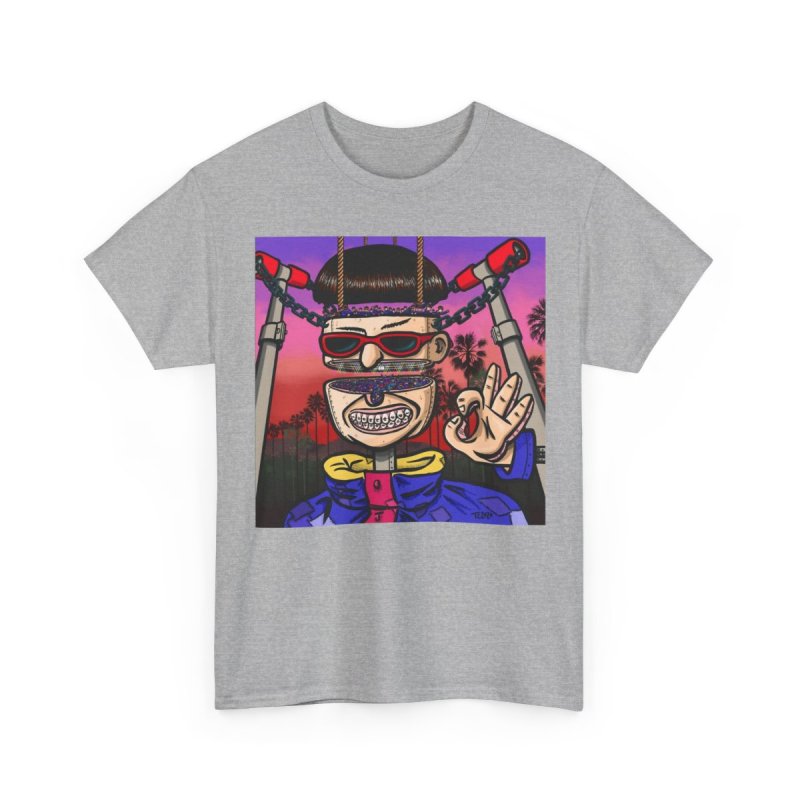 Oliver Tree Retro Pop Heavy Cotton Tee | Surreal Cartoon Pop Art Graphic T-Shirt | Retro Indie Rock Alt Pop Music Fan Merchandise