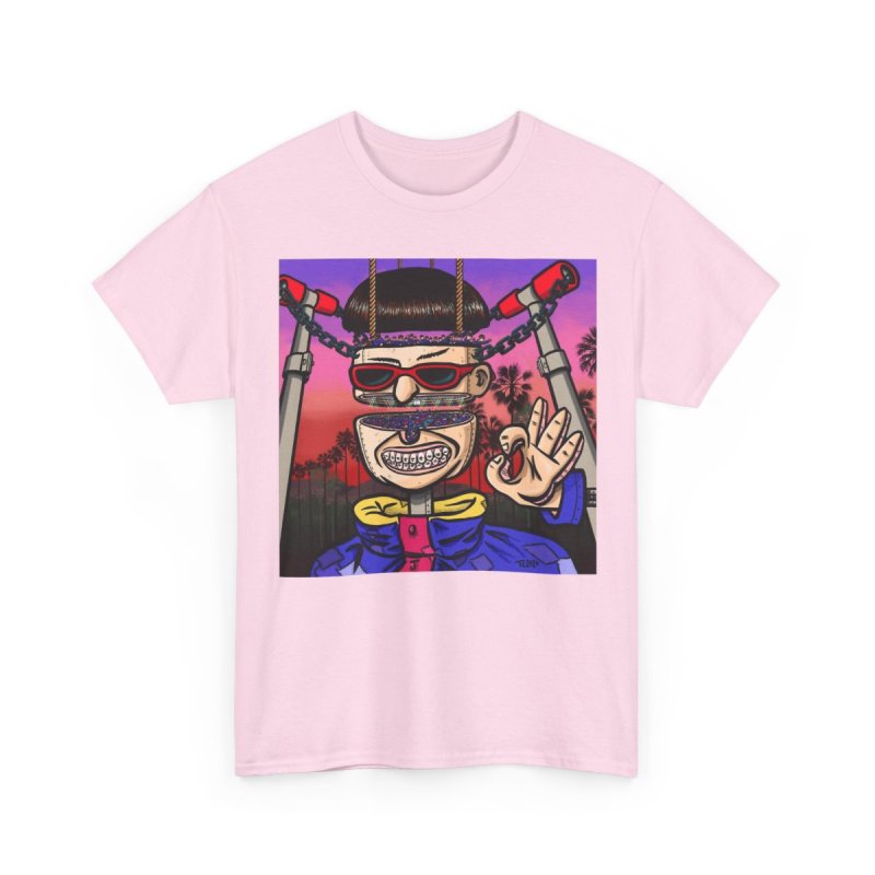 Oliver Tree Retro Pop Heavy Cotton Tee | Surreal Cartoon Pop Art Graphic T-Shirt | Retro Indie Rock Alt Pop Music Fan Merchandise
