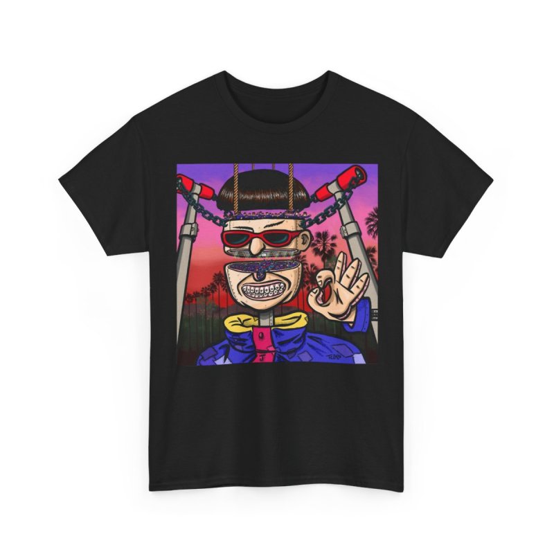 Oliver Tree Retro Pop Heavy Cotton Tee | Surreal Cartoon Pop Art Graphic T-Shirt | Retro Indie Rock Alt Pop Music Fan Merchandise