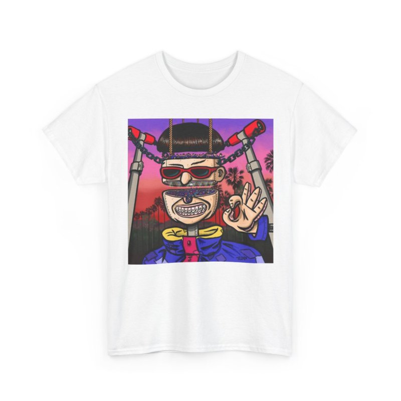 Oliver Tree Retro Pop Heavy Cotton Tee | Surreal Cartoon Pop Art Graphic T-Shirt | Retro Indie Rock Alt Pop Music Fan Merchandise