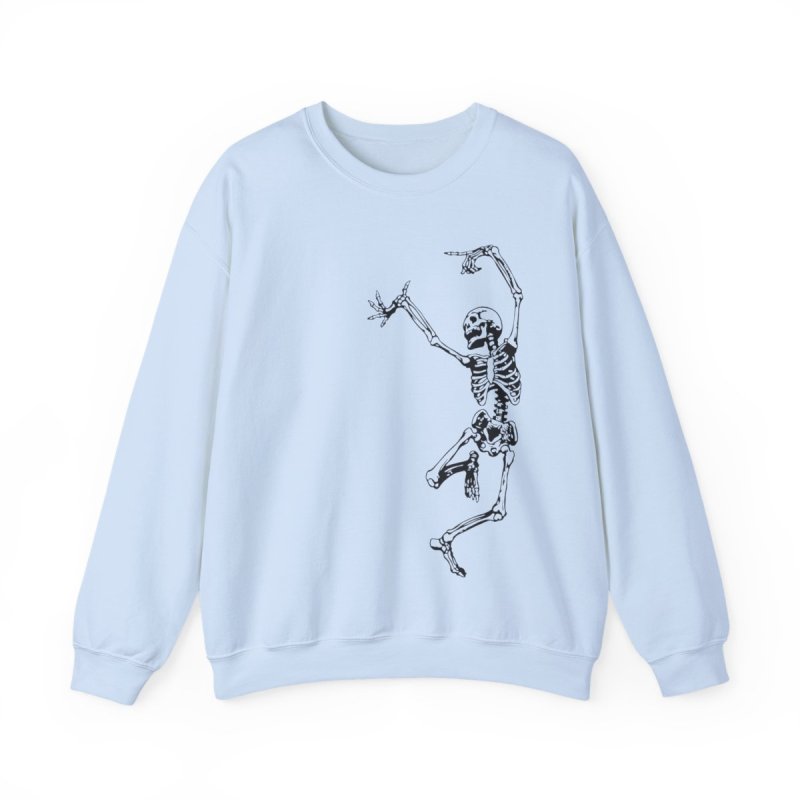 Dance With Death Pullover Sweatshirt | Skeleton Graphic Crewneck