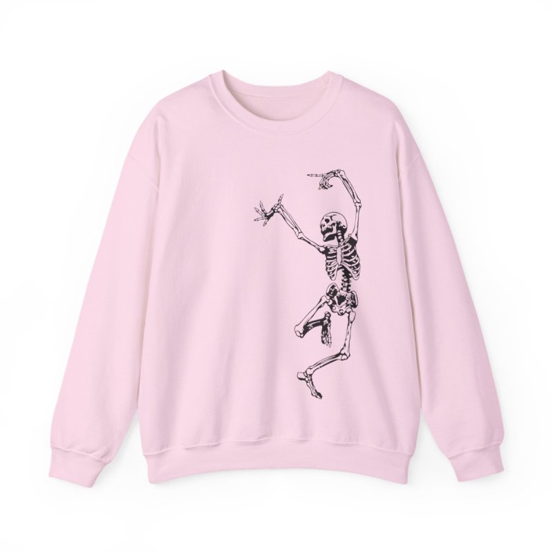 Dance With Death Pullover Sweatshirt | Skeleton Graphic Crewneck