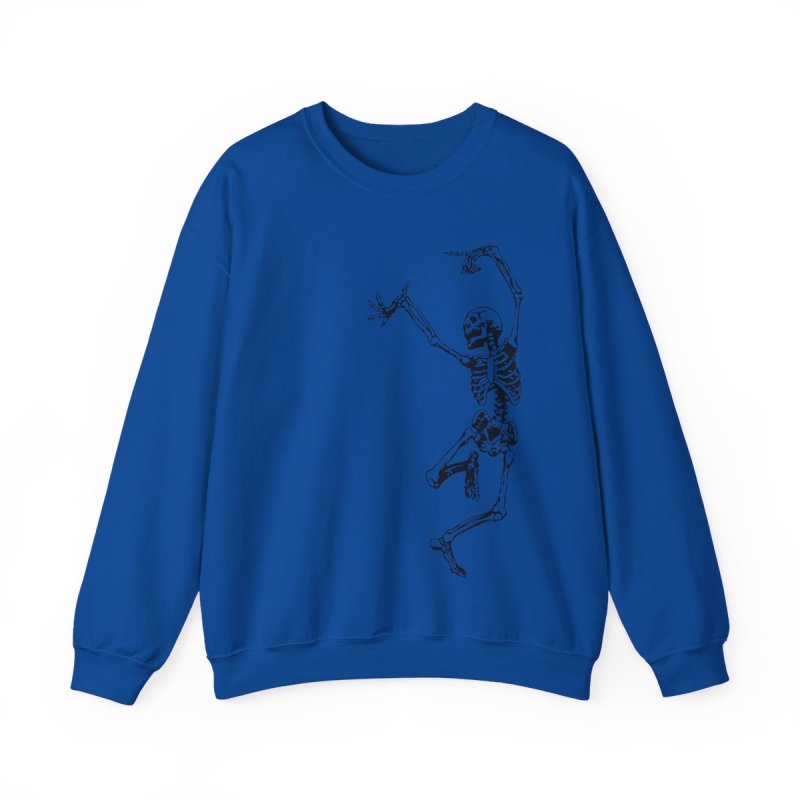 Dance With Death Pullover Sweatshirt | Skeleton Graphic Crewneck