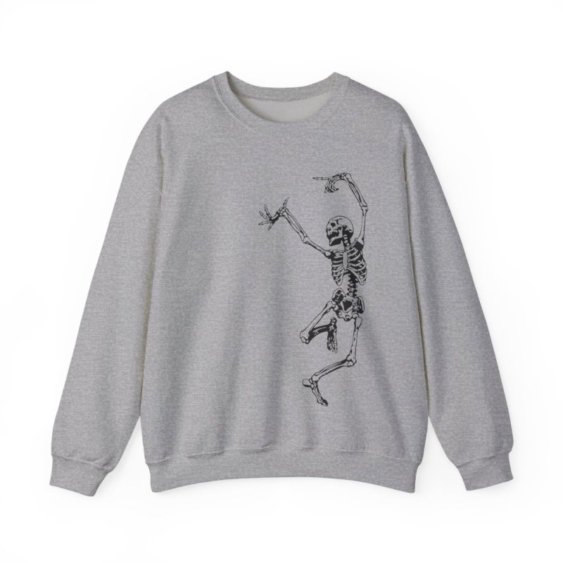 Dance With Death Pullover Sweatshirt | Skeleton Graphic Crewneck