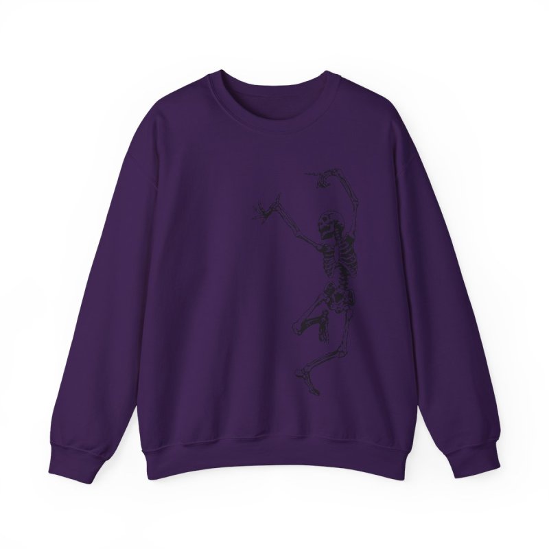 Dance With Death Pullover Sweatshirt | Skeleton Graphic Crewneck