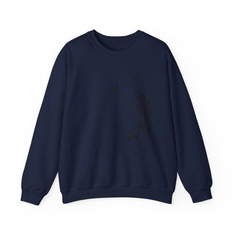Dance With Death Pullover Sweatshirt | Skeleton Graphic Crewneck