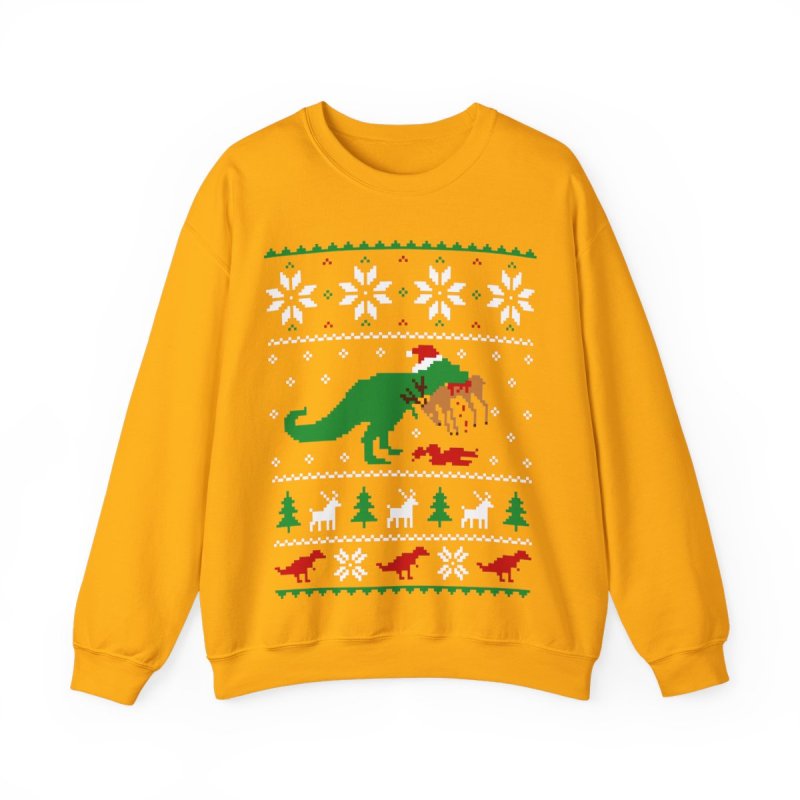 Rawr-y Christmas! Dinosaur Ugly Christmas Sweatshirt | Funny Dino Holiday Gear