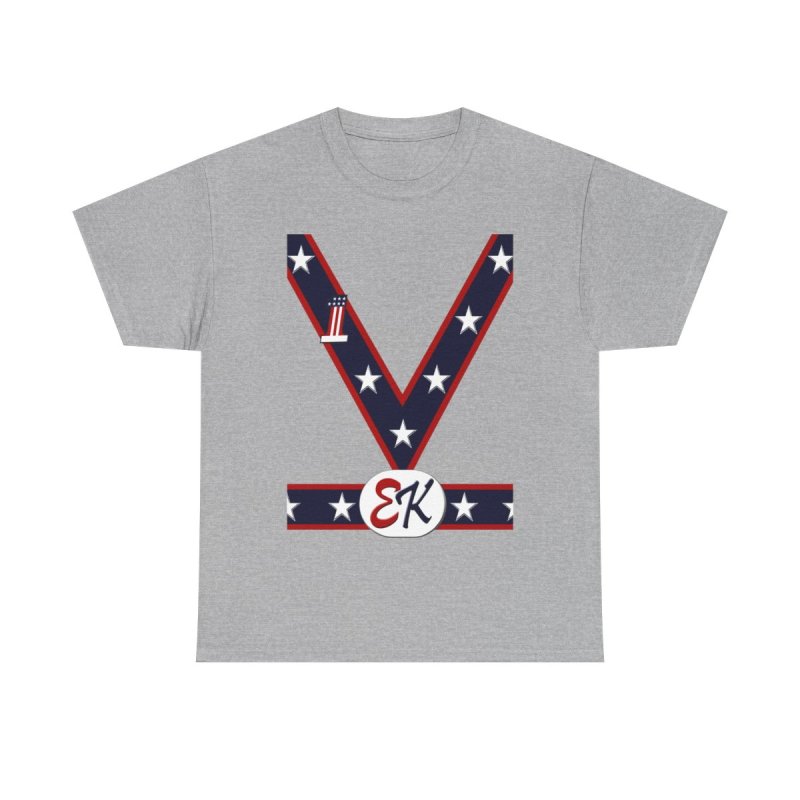 American Daredevil T-Shirt | Vintage Stuntman Costume Graphic Tee | Retro Star-Spangled V-Line Shirt