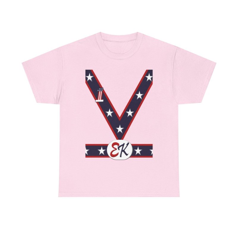 American Daredevil T-Shirt | Vintage Stuntman Costume Graphic Tee | Retro Star-Spangled V-Line Shirt