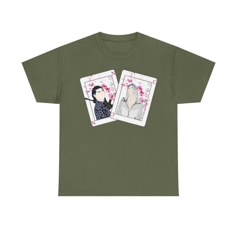 Alice in Borderland T-Shirt | Chishiya and Niragi Playing Cards Graphic Tee | Shuntaro Chishiya & Suguru Niragi Fan Merch