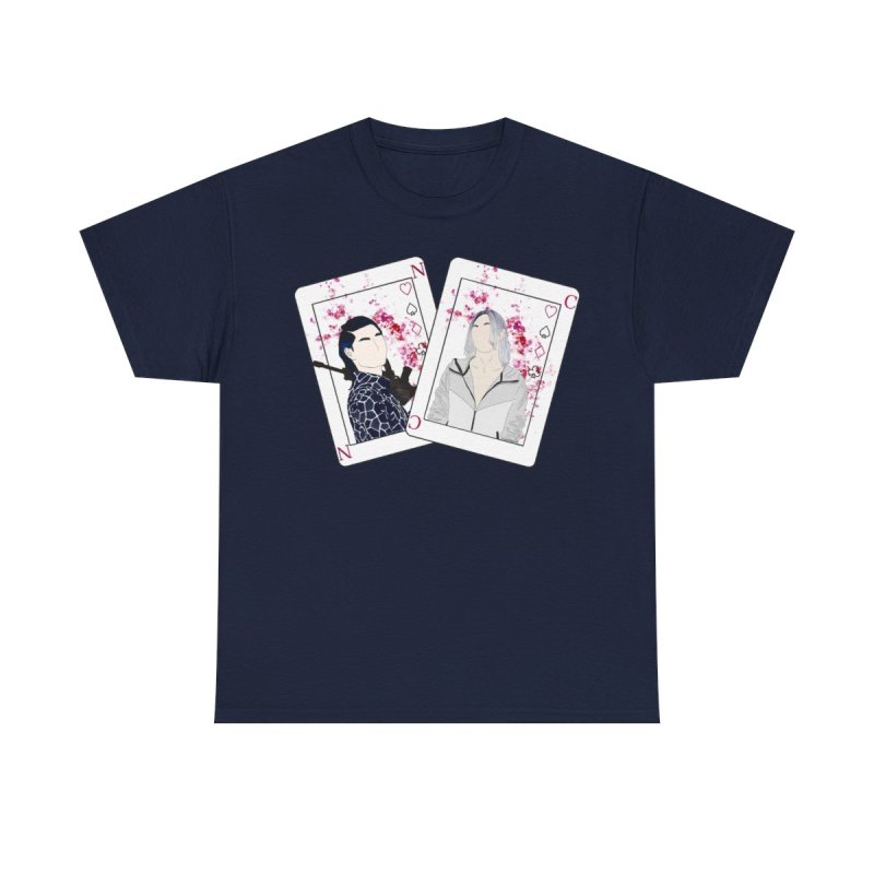 Alice in Borderland T-Shirt | Chishiya and Niragi Playing Cards Graphic Tee | Shuntaro Chishiya & Suguru Niragi Fan Merch
