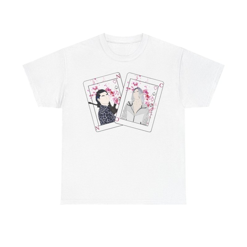Alice in Borderland T-Shirt | Chishiya and Niragi Playing Cards Graphic Tee | Shuntaro Chishiya & Suguru Niragi Fan Merch