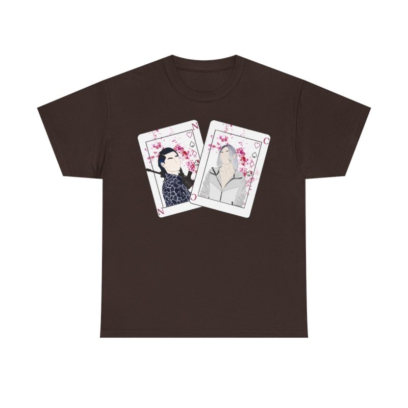 Alice in Borderland T-Shirt | Chishiya and Niragi Playing Cards Graphic Tee | Shuntaro Chishiya & Suguru Niragi Fan Merch