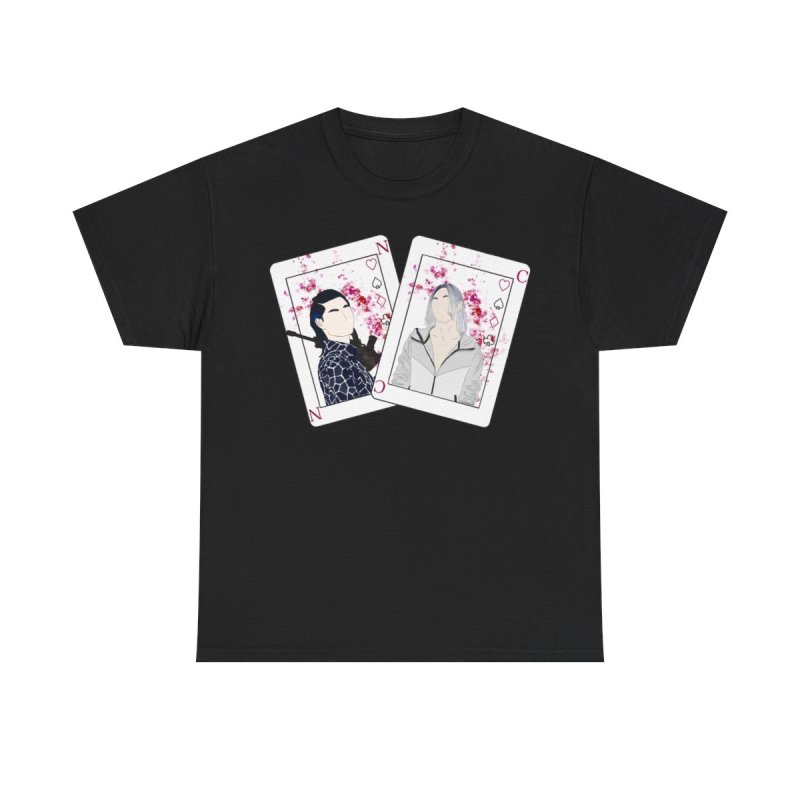 Alice in Borderland T-Shirt | Chishiya and Niragi Playing Cards Graphic Tee | Shuntaro Chishiya & Suguru Niragi Fan Merch