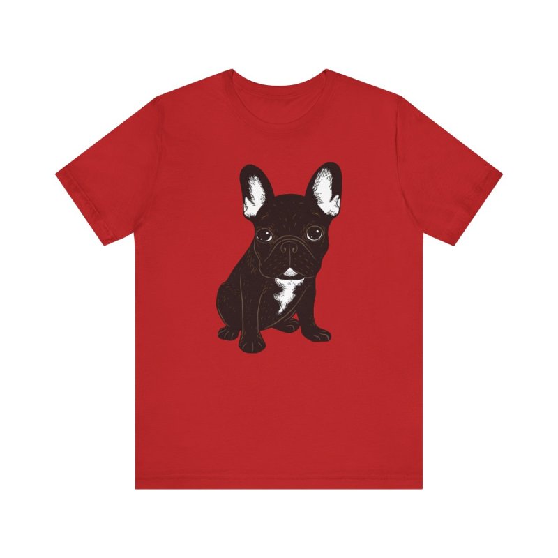 Brindle Frenchie Love T-Shirt | Unique French Bulldog Pattern Tee