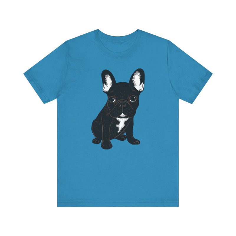 Brindle Frenchie Love T-Shirt | Unique French Bulldog Pattern Tee