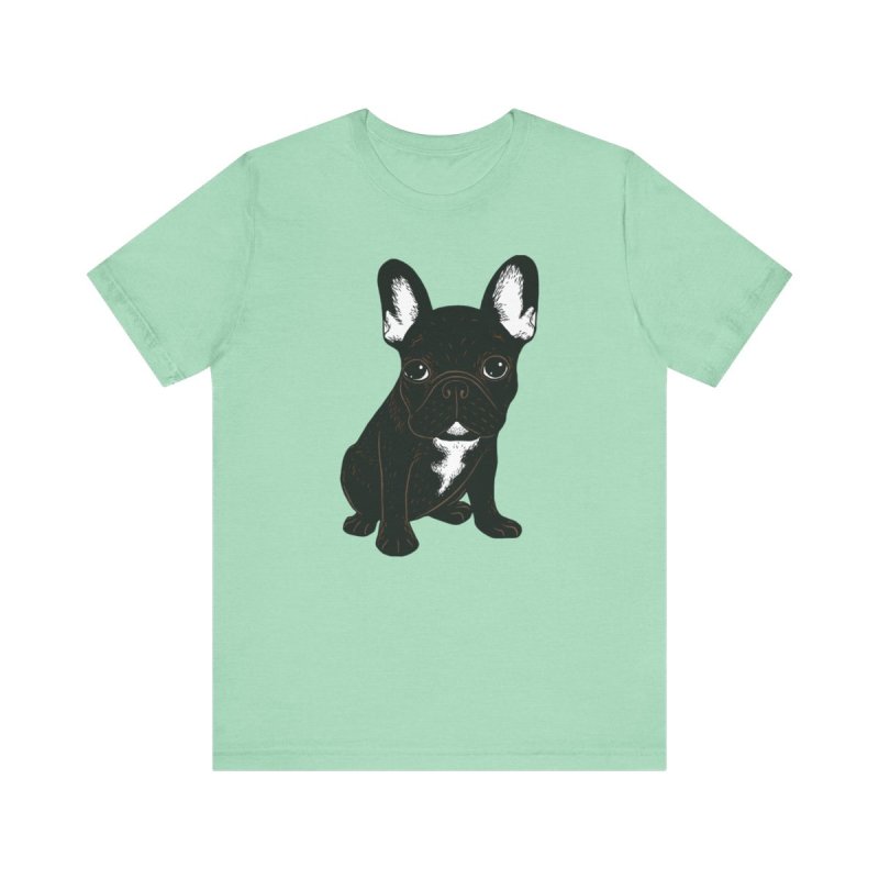 Brindle Frenchie Love T-Shirt | Unique French Bulldog Pattern Tee