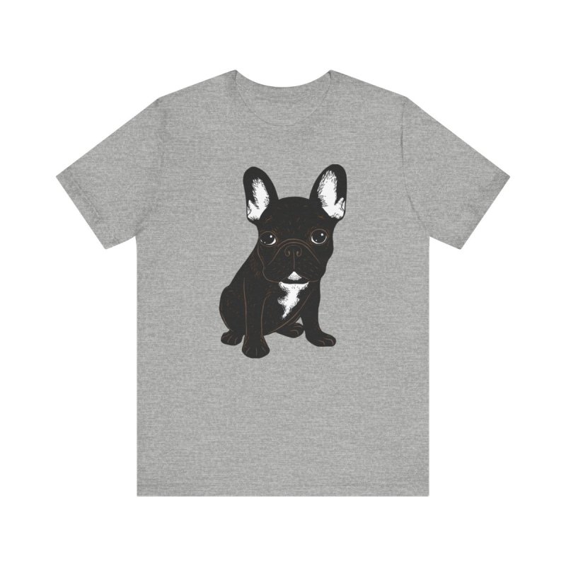Brindle Frenchie Love T-Shirt | Unique French Bulldog Pattern Tee
