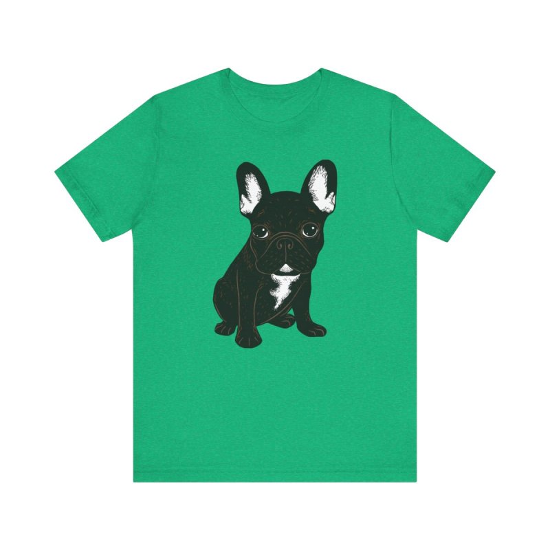 Brindle Frenchie Love T-Shirt | Unique French Bulldog Pattern Tee