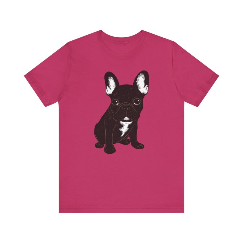 Brindle Frenchie Love T-Shirt | Unique French Bulldog Pattern Tee