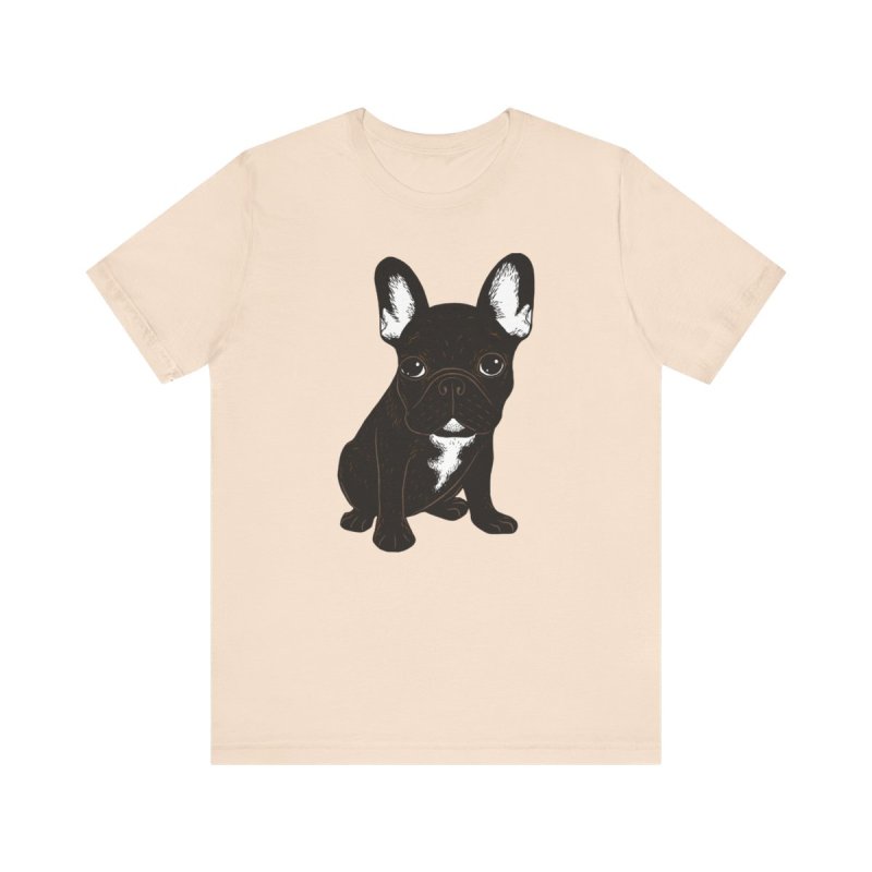 Brindle Frenchie Love T-Shirt | Unique French Bulldog Pattern Tee