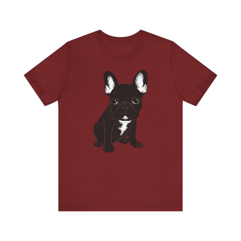 Brindle Frenchie Love T-Shirt | Unique French Bulldog Pattern Tee
