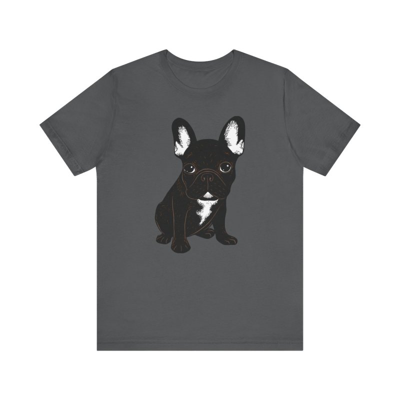 Brindle Frenchie Love T-Shirt | Unique French Bulldog Pattern Tee