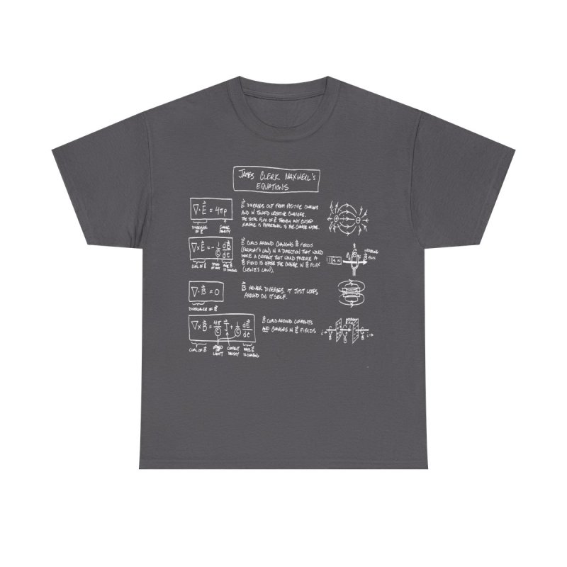 Maxwell's Equations Dark Mode T-Shirt | Physics & Electromagnetism Theory Tee