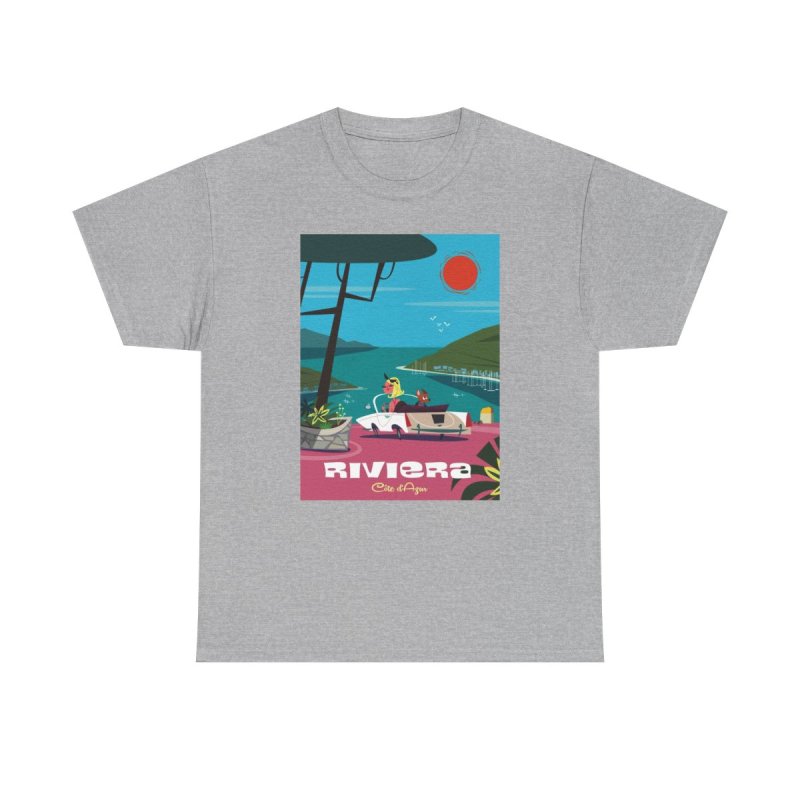 Riviera T-Shirt | Côte d'Azur Vintage Travel Poster Tee