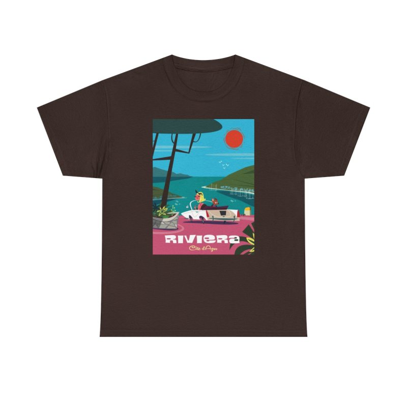 Riviera T-Shirt | Côte d'Azur Vintage Travel Poster Tee
