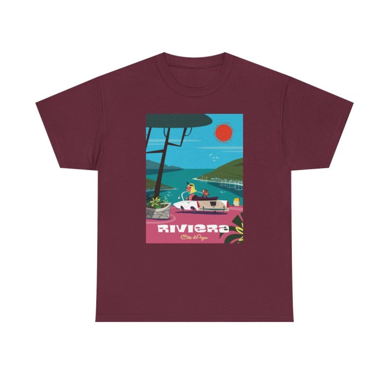Riviera T-Shirt | Côte d'Azur Vintage Travel Poster Tee