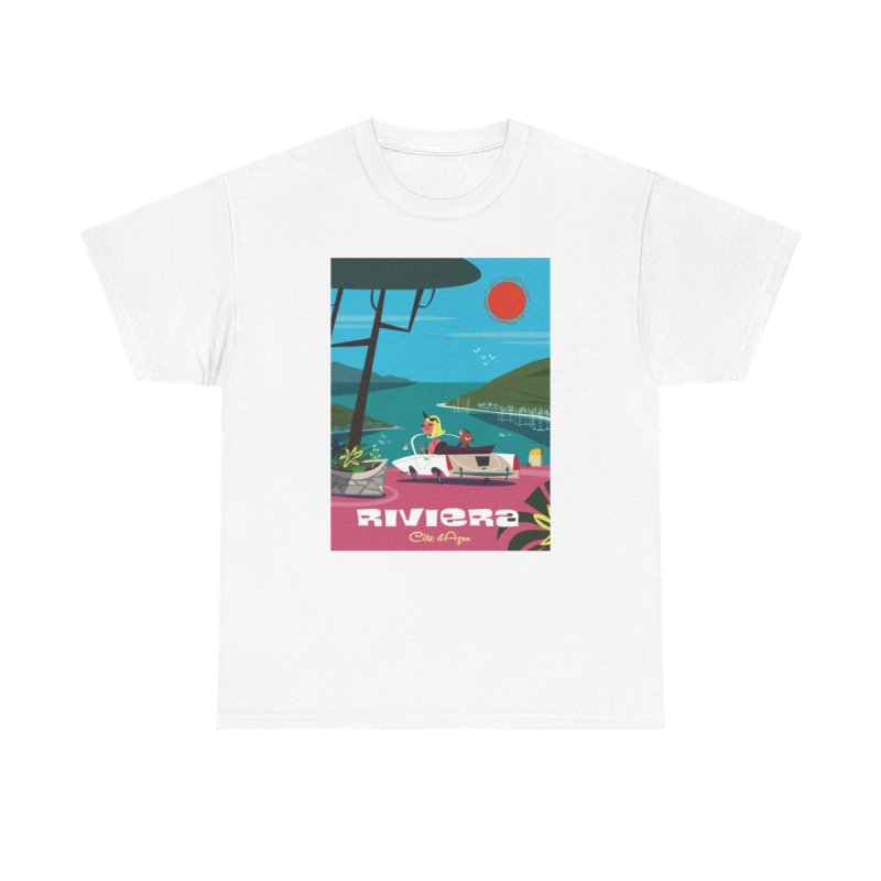 Riviera T-Shirt | Côte d'Azur Vintage Travel Poster Tee