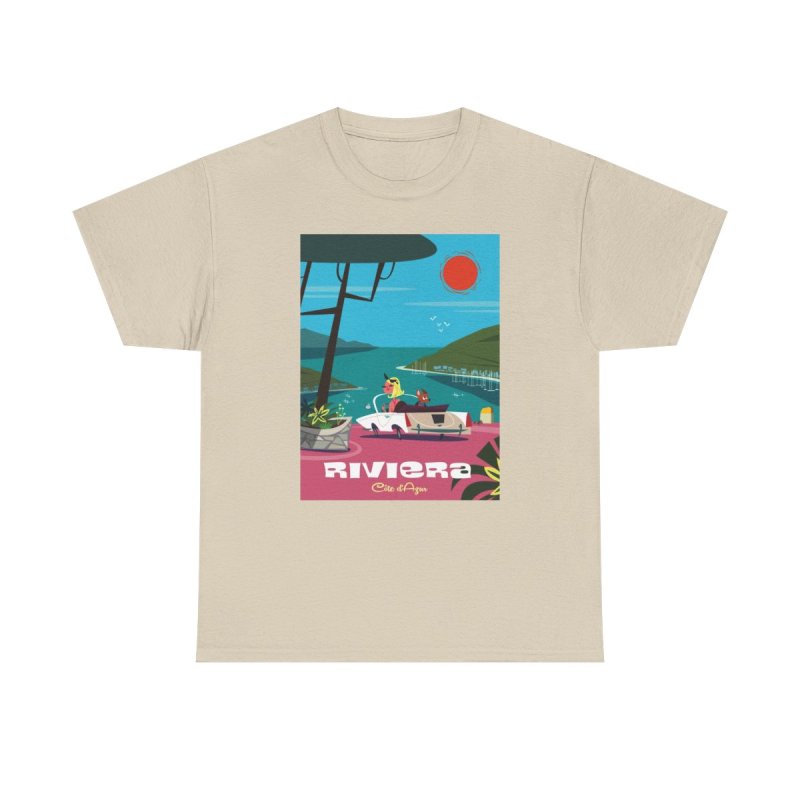 Riviera T-Shirt | Côte d'Azur Vintage Travel Poster Tee