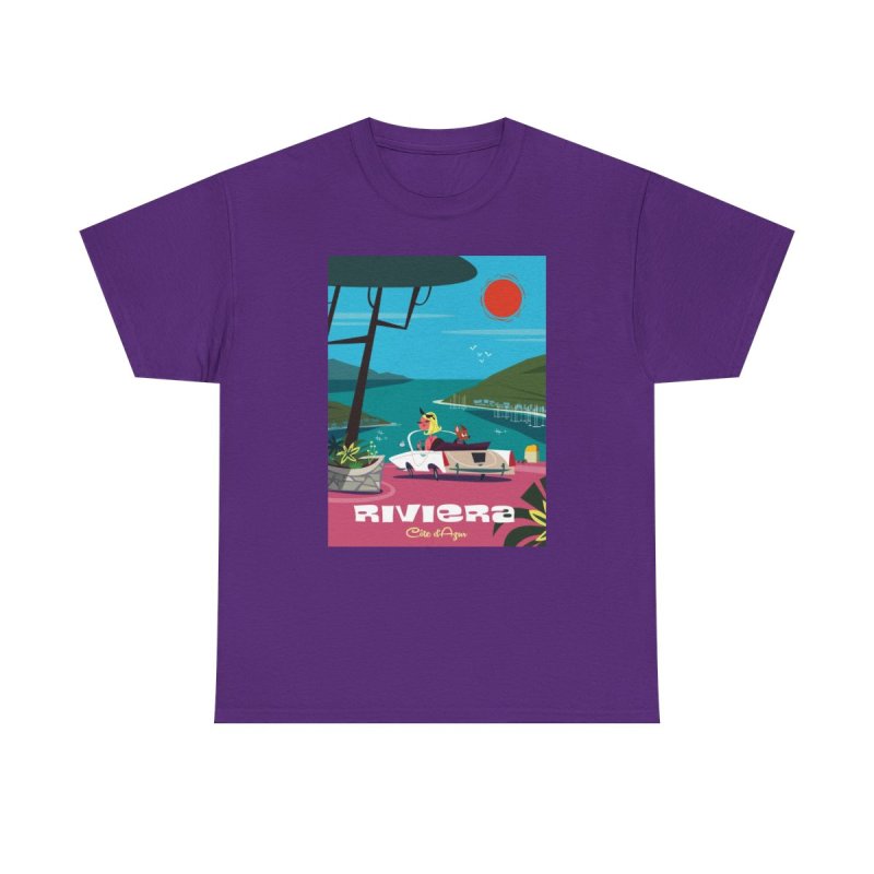 Riviera T-Shirt | Côte d'Azur Vintage Travel Poster Tee