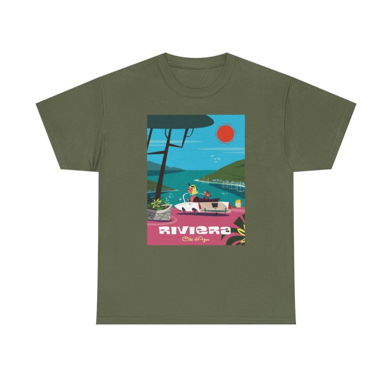 Riviera T-Shirt | Côte d'Azur Vintage Travel Poster Tee