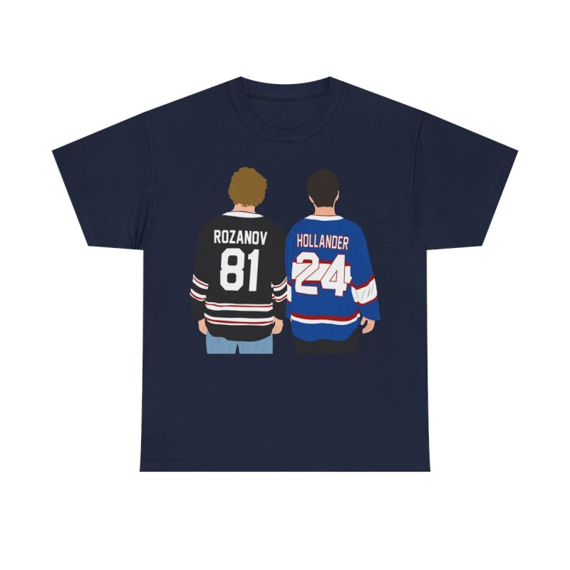 Rozanov 81 Hollander 24 T-Shirt | Heated Rivalry Hockey Romance Tee | Ilya and Shane Minimalist Hockey Jersey Shirt