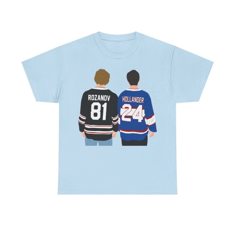 Rozanov 81 Hollander 24 T-Shirt | Heated Rivalry Hockey Romance Tee | Ilya and Shane Minimalist Hockey Jersey Shirt