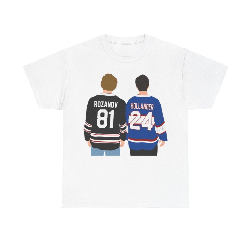Rozanov 81 Hollander 24 T-Shirt | Heated Rivalry Hockey Romance Tee | Ilya and Shane Minimalist Hockey Jersey Shirt