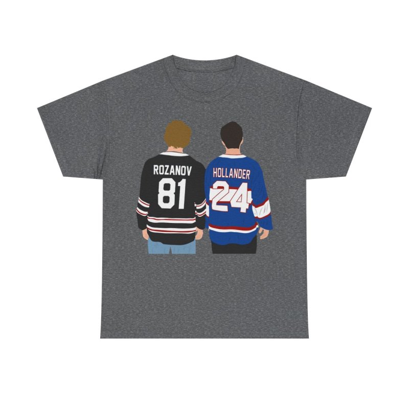 Rozanov 81 Hollander 24 T-Shirt | Heated Rivalry Hockey Romance Tee | Ilya and Shane Minimalist Hockey Jersey Shirt